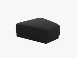 TABURET MILEY, NEGRU, CU TAPITERIE DIN TEXTIL BOUCLE BALOO, MICADONI