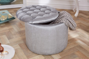 TABURET MULTIFUNCTIONAL BAROCK 39799 ARGINTIU STIL MODERN - Img 2