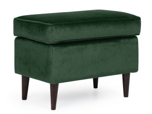 TABURET RON, VERDE BLUVEL 78/WENGE, TAPITERIE DIN CATIFEA SI PICIOARE DIN LEMN
