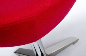 TABURET-SUPORT PENTRU PICIOARE ROSU 1 /CROM EGG SZEROKI, STIL MODERN - Img 4