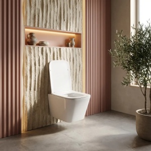 VAS WC SUSPENDAT JULIO RIMLESS, ALB LUCIOS, CALITATE SUPERIOARA - Img 6