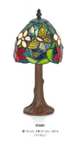 VEIOZA DEOSEBITA TIFFANY, COD KT3281, DIN METAL SI STICLA