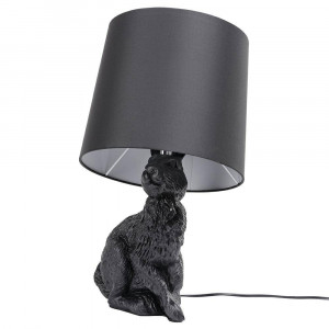VEIOZA RABBIT, NEAGRA, DIN METAL, ALUMINIU SI TEXTIL, STIL MODERN