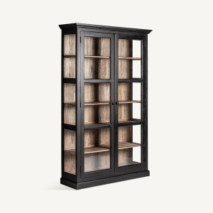 VITRINA CU STICLA, BAVAY 210CM, DIN LEMN DE MANGO, DESIGN COLONIAL, VICAL HOME - Img 2