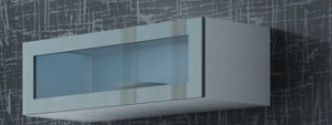 VITRINA LIVING CU LED VIGO 90 ALB/GRI DESIGN MODERN CM