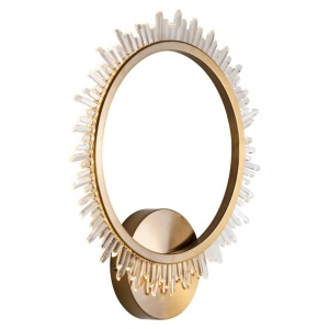 APLICA BEAU AURIU PERIAT, ML-0018, CONFECTIONATA DIN METAL SI STICLA, STIL MODERN - Img 2