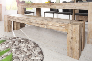 BANCA DIN LEMN DE SALCAM GRI/CENUSIU GIANT 36422 - DESIGN VINTAGE - Img 2