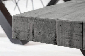 BANCA, THOR 200CM, COD 40445, METAL SI LEMN PIN GRI, DESIGN INDUSTRIAL - Img 5