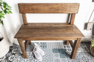 BANCUTA HEMINGWAY 39552 DIN LEMN MASIV DE MAHON STIL VINTAGE - Img 2