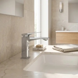 BATERIE PENTRU BAIE PREMIUM REA PRIME, CROM, CALITATE SUPERIOARA - Img 3