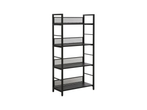 BIBLIOTECA/RAFT RAW R4, STEJAR/NEGRU MAT, DIN PAL LAMINAT SI METAL, STIL MODERN