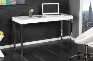BIROU 120X40CM, WHITE DESK, DIN MDF, DESIGN MODERN - Img 2