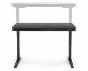 BIROU B52, CU FUNCTIE DE REGLARE A INALTIMII, ECRAN TACTIL SI PORT USB, NEGRU, DIN METAL SI STICLA, STIL MODERN - Img 2