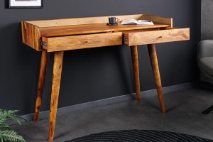 BIROU, BEAUTY BY NATURE 110CM, LEMN MASIV SHEESHAM, DESIGN RETRO - Img 4