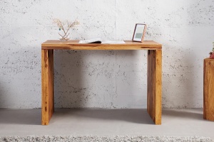 BIROU/CONSOLA DE LEMN, MAKASSAR 100CM, LEMN MASIV SHEESHAM, DESIGN RETRO - Img 3