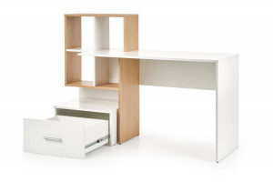 BIROU GROSSO, STEJAR AURIU/ALB, DIN MDF LAMINAT, STIL MODERN - Img 6