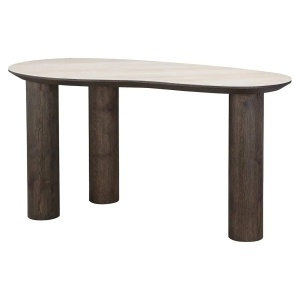 BIROU RITZ, 150 CM, BEJ/MARO, DIN MDF SI TRAVERTIN, RICHMOND INTERIORS - Img 3