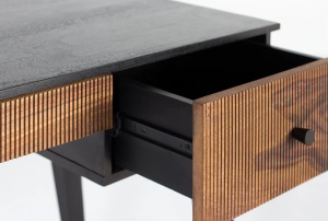 BIROU VARANASI 132CM, REALIZAT DIN LEMN DE MANGO SI METAL, CULOARE MARO/NEGRU, GINER Y COLOMER - Img 3
