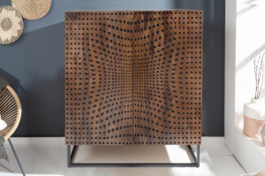 BUFET 120CM, ILLUSION, DIN LEMN DE MANGO SI CADRU DE METAL, COD 40052, DESIGN RETRO - Img 3