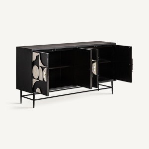 BUFET ATHY 160CM, DIN FURNIR DIN LEMN, MDF SI METAL, DESIGN CONTEMPORAN, VICAL HOME - Img 3