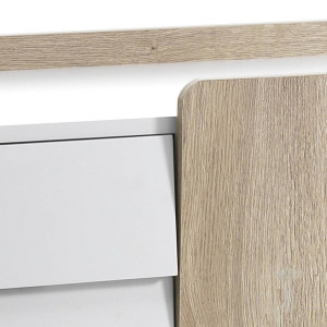 BUFET/COMODA 128CM, BERLIN, COD 3954, STIL MODERN, REALIZATA DIN PANOURI ECO DIN LEMN SI MDF - Img 3
