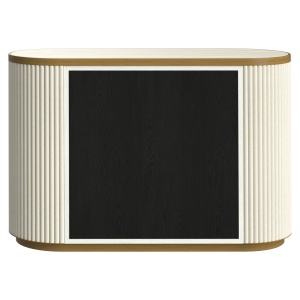 BUFET DINING TIVOLI, REALIZAT DIN METAL, LEMN, MDF, CERAMICA SI TEXTIL, CULOARE ALB, DESIGN DEOSEBIT, RICHMOND INTERIORS - Img 2