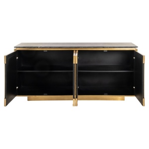 BUFET FINSBURY, CU 4 USI, NEGRU/AURIU, 7890, CONFECTIONAT DIN ALAMA, MDF, MARMURA NEAGRA, RICHMOND INTERIORS - Img 4