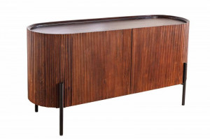 BUFET GATSBY 150CM, LEMN MASIV SI METAL, MARO INCHIS, MODEL DEOSEBIT, ARTIM GROUP SELECTION - Img 6