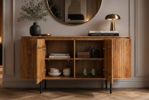 BUFET GATSBY140CM, REALIZAT DIN LEMN DE MANGO, DE CULOARE MARO, ARTIM GROUP SELECTION - Img 5