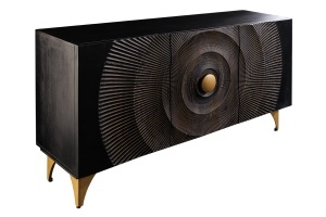 BUFET, GOLDEN SUNSET, 140CM, 3D, LEMN DE MANGO, NEGRU, ARTIM GROUP SELECTION - Img 5