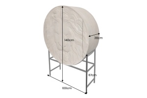 BUFET LIVING 140CM, LION 3D, DIN LEMN MASIV DE MANGO SI METAL AURIU, ARTIM GROUP SELECTION - Img 5