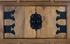 BUFET LIVING CORINTH 91CM, DIN LEMN DE MANGO, CULOARE NATUR MIERE, ARTIM GROUP SELECTION - Img 7