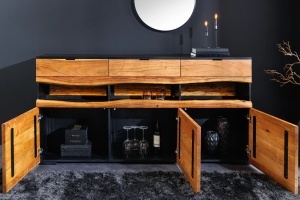 BUFET LIVING GRAND ACACIA 180CM, LEMN DE SALCAM SI ILUMINARE LED, CANTURI NATURALE, ARTIM GROUP SELECTION - Img 5