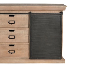 BUFET LIVING INDUSTRIAL160CM, DIN LEMN DE MANGO SI METAL, CULOARE NATUR SI GRI INCHIS, ARTIM GROUP SELECTION - Img 4