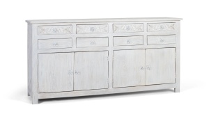 BUFET LIVING LAHORE 200CM, DIN LEMN DE MANGO, CULOARE ALB ANTICHIZAT, ARTIM GROUP SELECTION