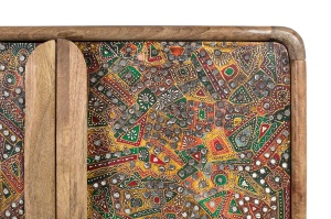 BUFET LIVING MOSAIC 161CM, DIN LEMN DE MANGO, CULOARE NATUR/MULTICOLOR, STIL ETNIC, ARTIM GROUP SELECTION - Img 7