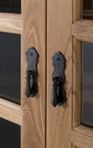 BUFET LIVING PISTOIA 180CM, REALIZAT DIN LEMN DE TEC SI STICLA, CULOARE NATUR, STIL RUSTIC, ARTIM GROUP SELECTION - Img 8