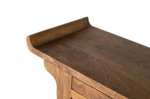 BUFET LIVING SAPHIR 120CM, REALIZAT DIN LEMN DE MANGO, CULOARE NATUR MIERE, STIL ORIENTAL, GINER Y COLOMER - Img 5
