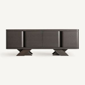 BUFET RIZE 210CM, LEMN DE STEJAR DE CULOARE NEAGRA, STIL ART DECO, VICAL HOME