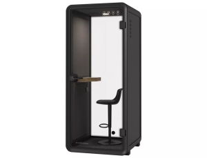CABINA ACUSTICA 3D SMALL, NEGRU/GRI, PENTRU O PERSOANA, CONFECTIONATA DIN MATERIALE DE INALTA CALITATE