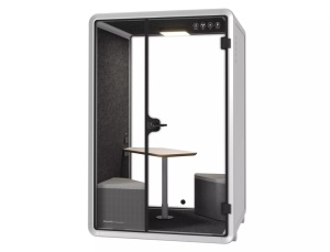 CABINA ACUSTICA ST MEDIUM, ALB/GRI, PENTRU 2 PERSOANE, CONFECTIONATA DIN MATERIALE DE INALTA CALITATE