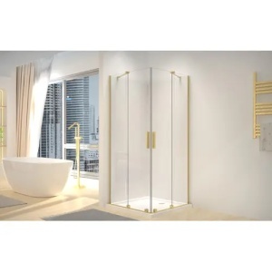 CABINA DE DUS MONTANA DOUBLE, GOLD BRUSH, 90X90, EASY CLEAN - Img 3