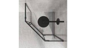 CABINA DE DUS REA DIAMOND, 90x90CM, NEGRU MAT, DIN STICLA, CALITATE SUPERIOARA - Img 5