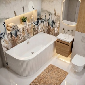 CADA BAIE ORION STRIPE DREAPTA 150 CM, DIN ACRIL, CALITATE SUPERIOARA - Img 3