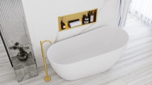 CADA FREESTANDING CORI, 170 CM, ALB, DIN ACRIL, CALITATE SUPERIOARA - Img 3