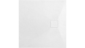 CADITA DE DUS REA MAGNUM, 90x90 CM, ALB, DIN COMPOZIT, CALITATE SUPERIOARA