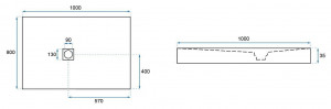 CADITA DE DUS, REA ROCK, GREY, 80x100, DESIGN MODERN, CALITATE SUPERIOARA, REA - Img 8