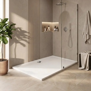 CADITA DE DUS REA SAVOY, 80X100 ,ALB, CU CAPAC CROM, CALITATE SUPERIOARA, REA