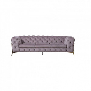 CANAPEA 3 LOCURI, CHESTERFIELD, CHELSEA BIS, DIN STOFA DE CALITATE, 243CM, CULOARE PERSONALIZATA - Img 3