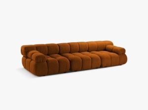 CANAPEA BELLIS, CU 3 LOCURI, CARAMIZIE, CU TAPITERIE DIN TEXTIL BOUCLE ROLF, MICADONI - Img 2
